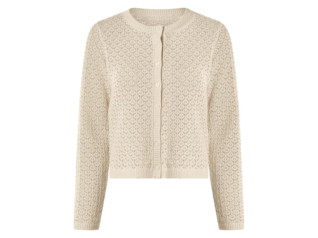 Cardigan en maille ajourée femme