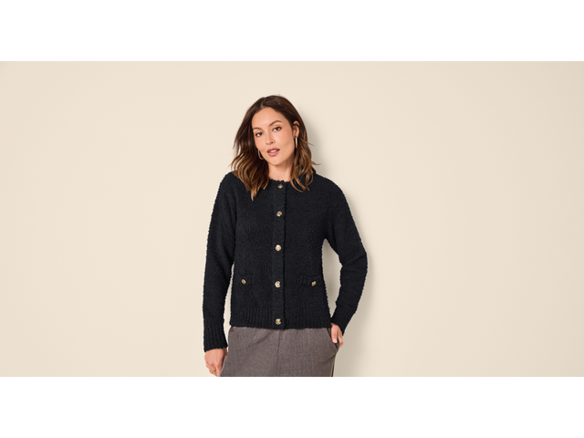 Cardigan en peluche femme