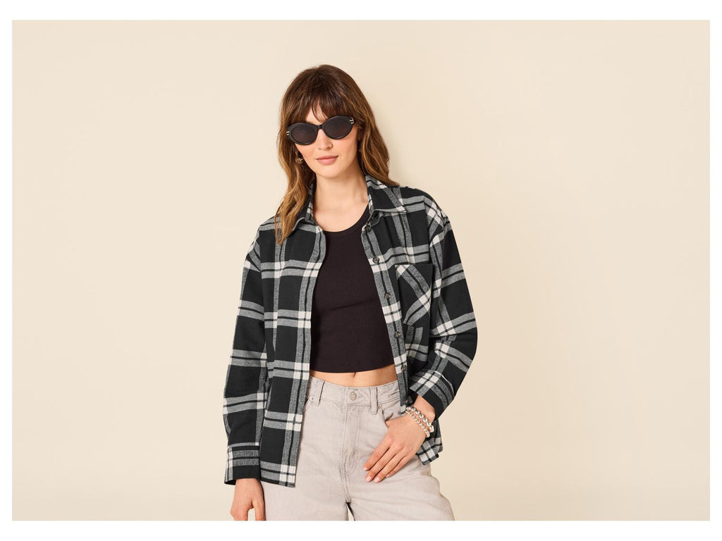 Chemise en flanelle oversize femme