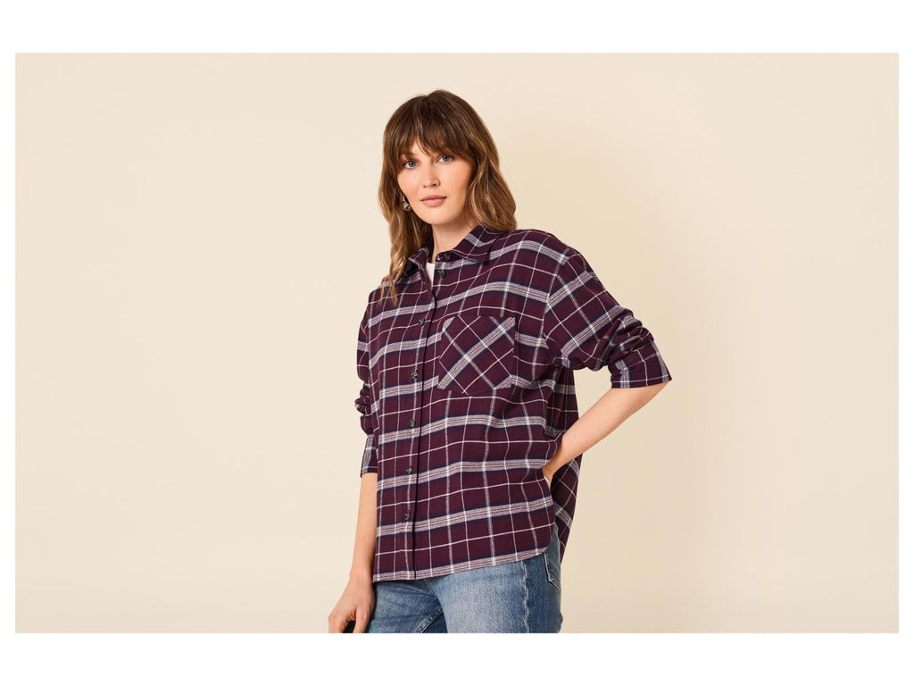 Chemise en flanelle oversize femme