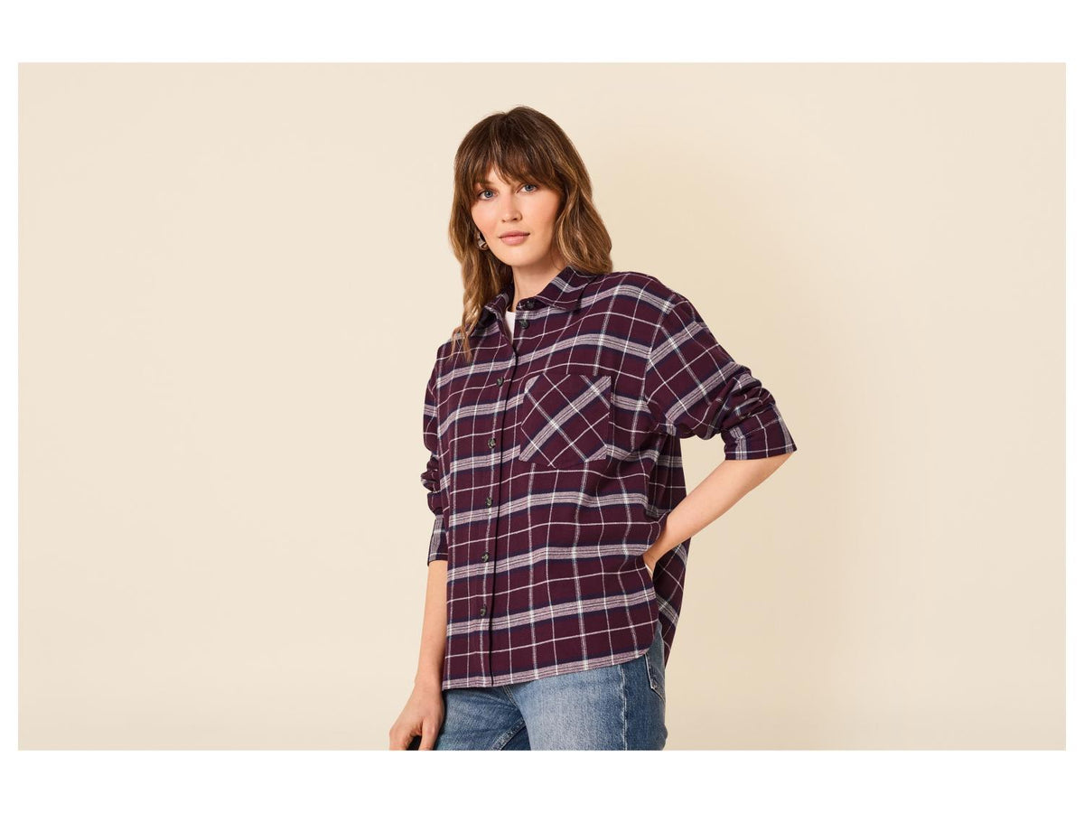 Chemise en flanelle oversize femme