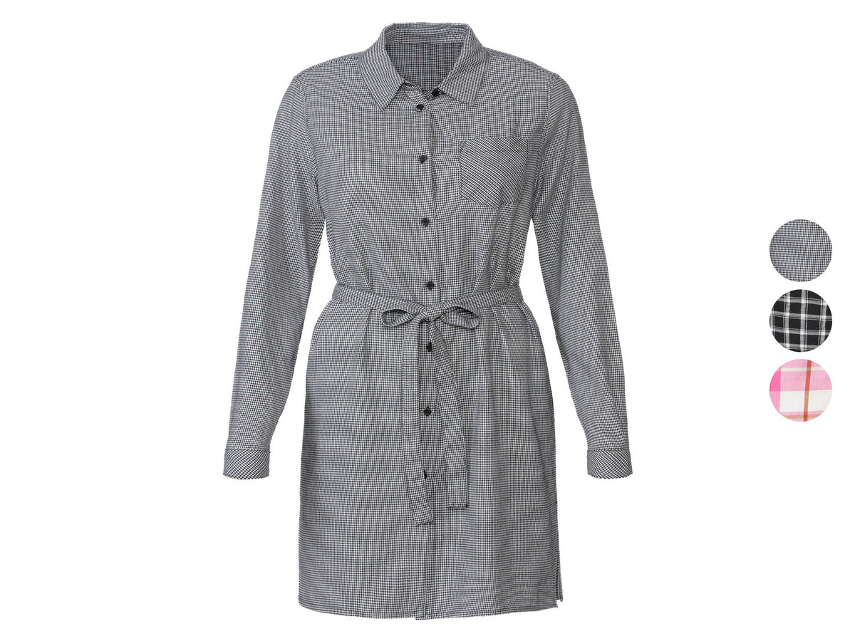 Chemise longue en flanelle femme