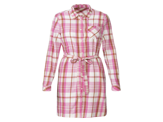 Chemise longue en flanelle femme