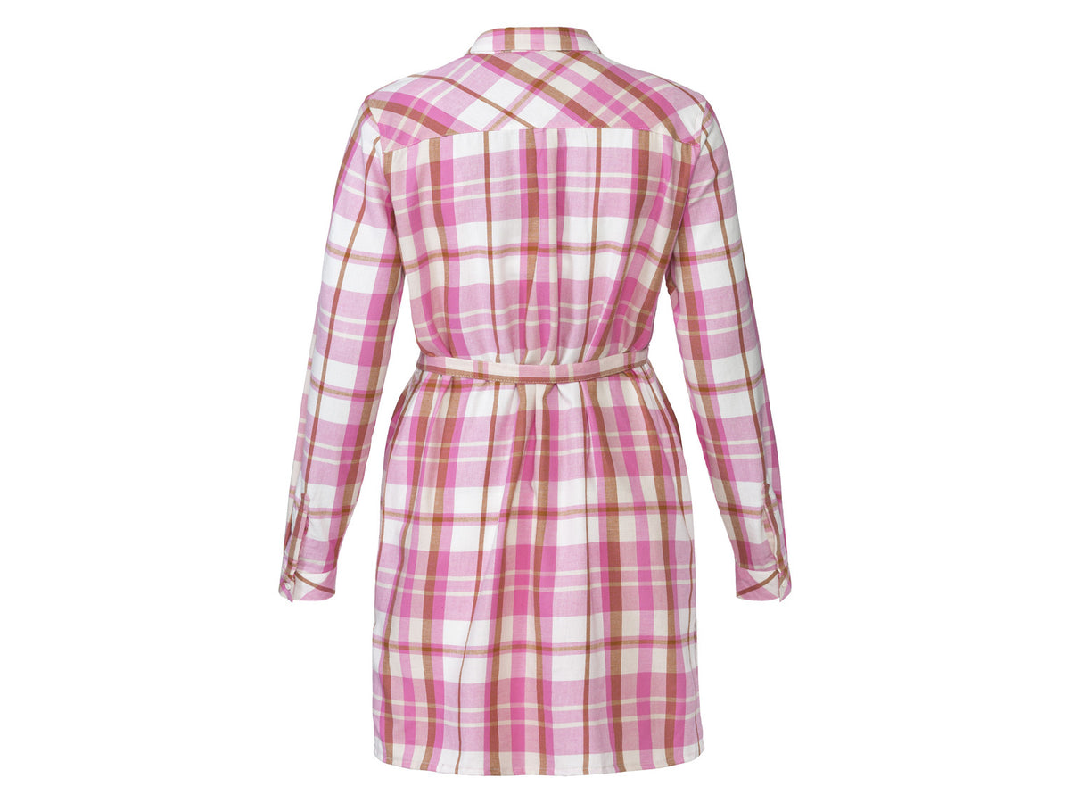 Chemise longue en flanelle femme