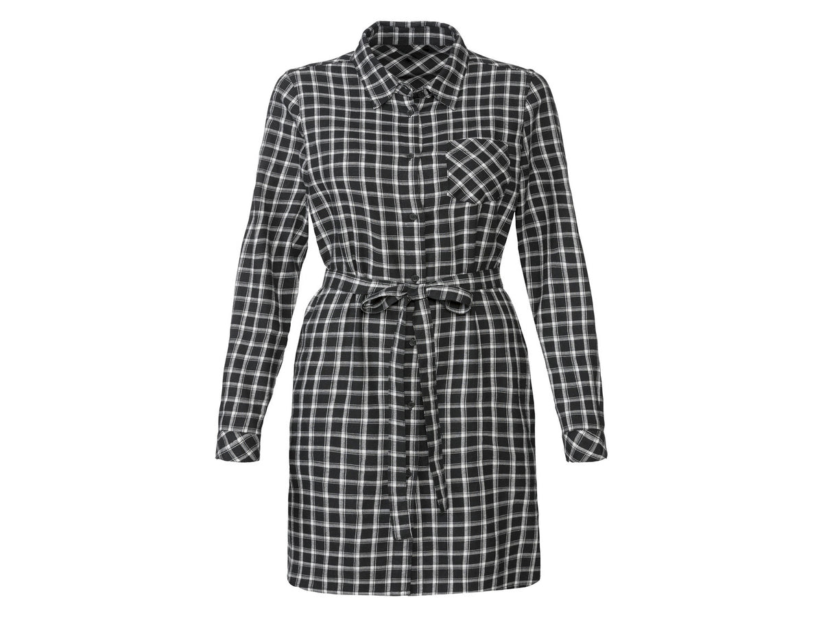 Chemise longue en flanelle femme