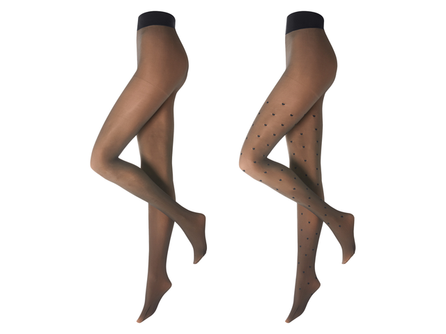Collant thermique effet transparent femme