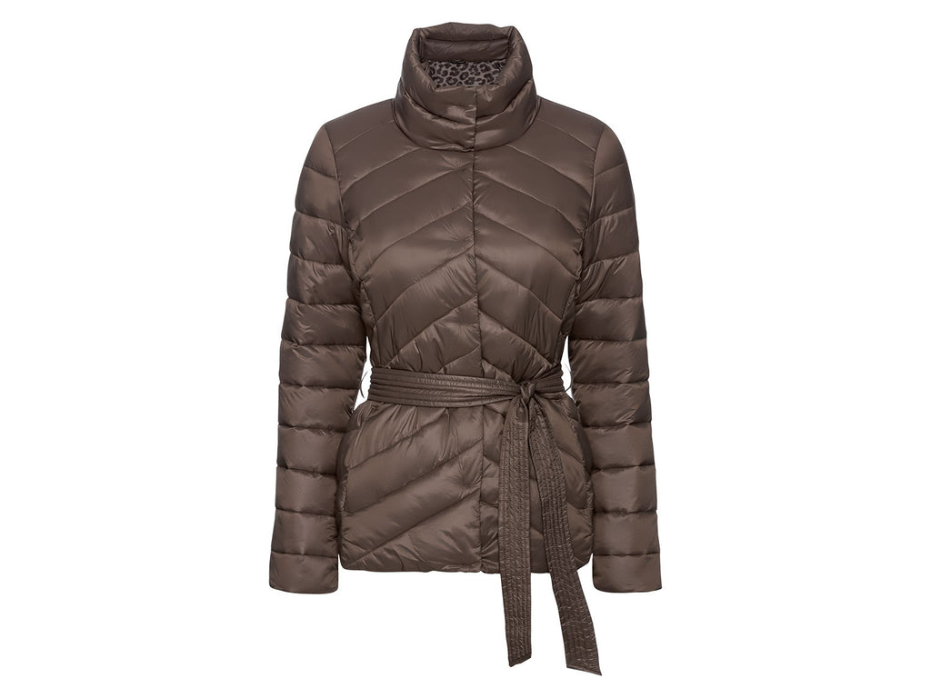 Doudoune légère avec ceinture femme