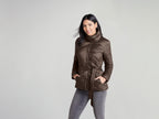 Doudoune légère avec ceinture femme