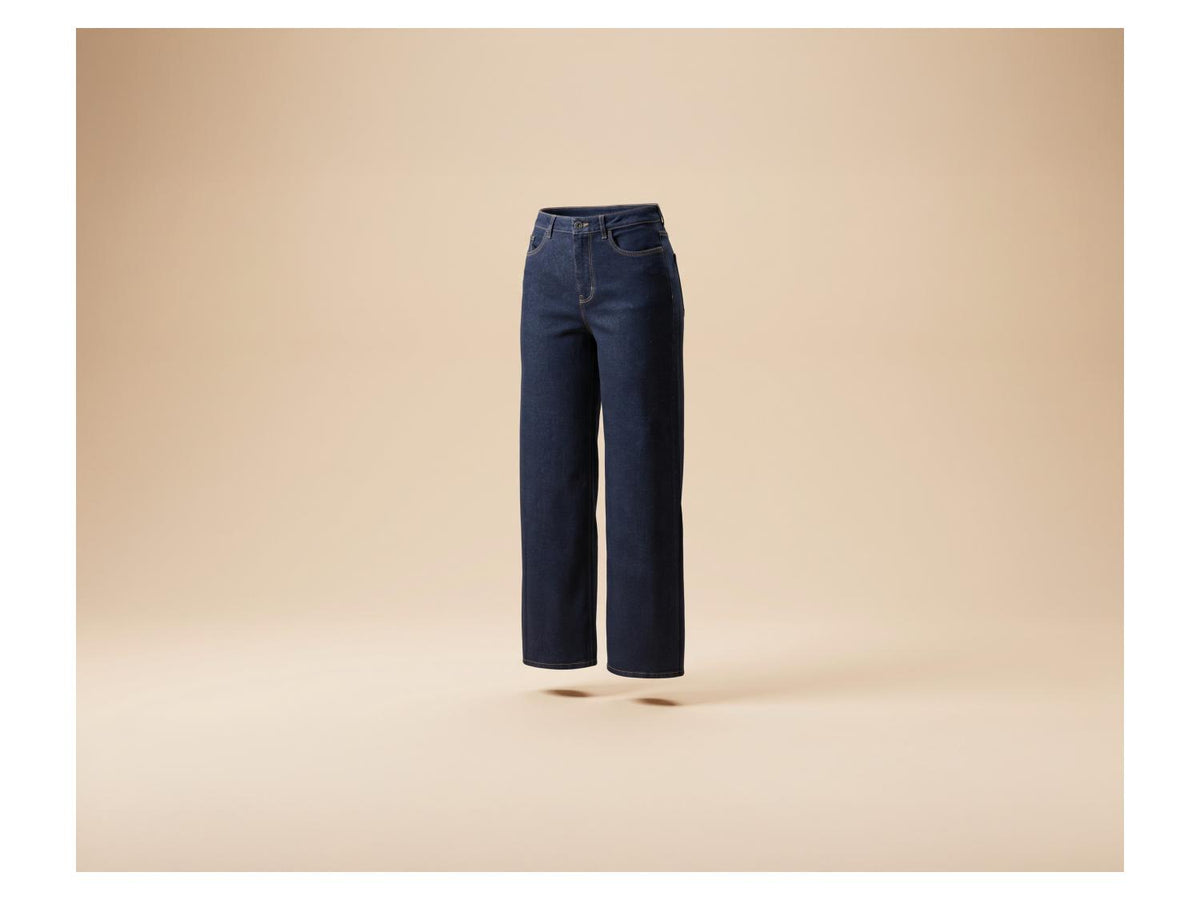Jean large taille haute femme