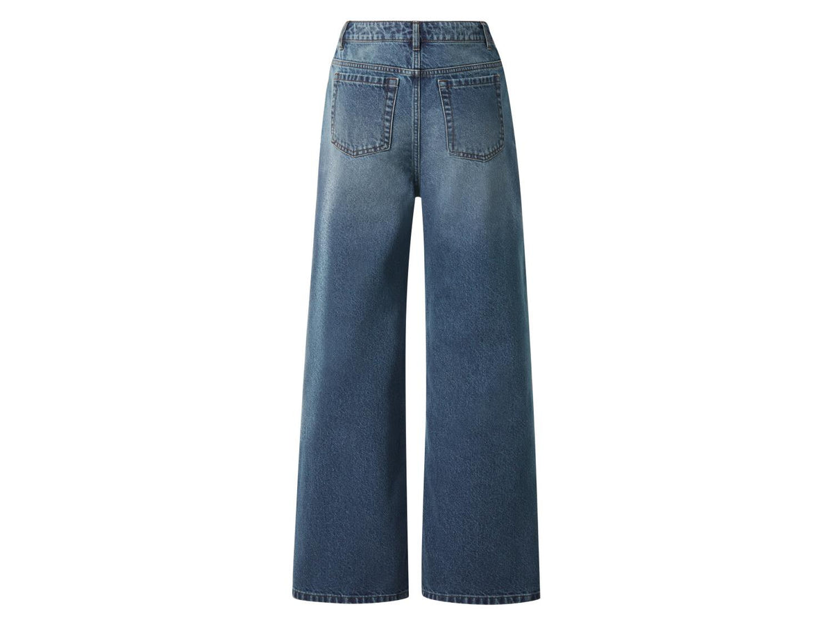 Jeans femme, wide leg, taille haute