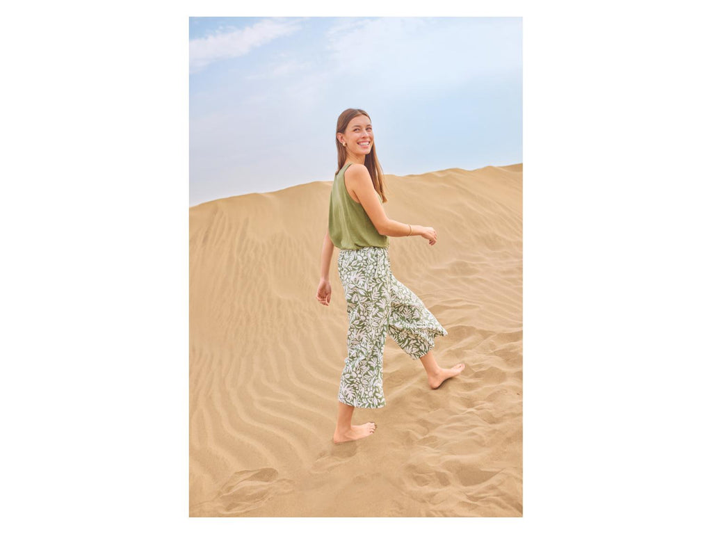 Jupe-culotte en lin Premium femme