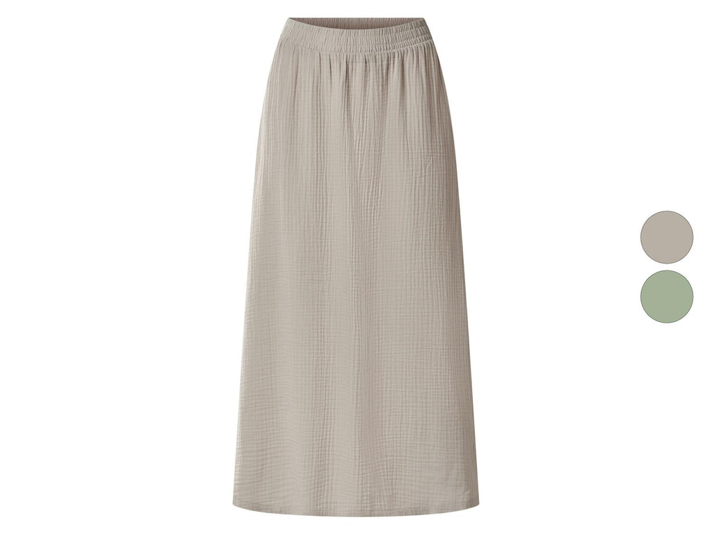 Jupe midi en mousseline pour femme