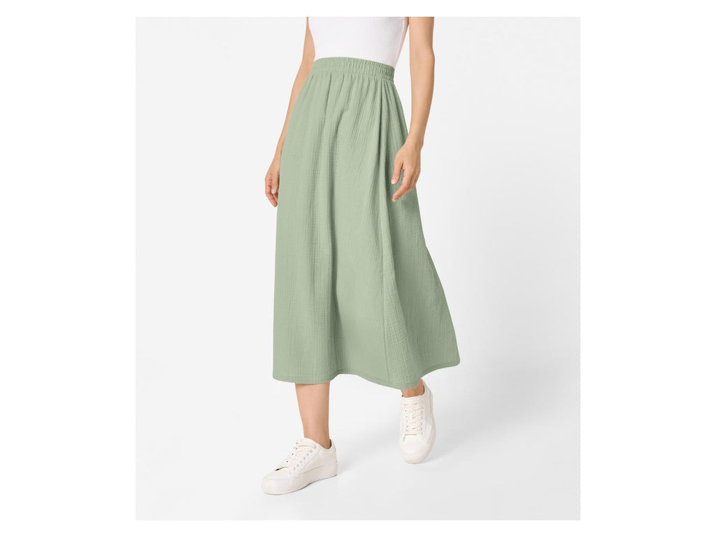 Jupe midi en mousseline pour femme