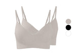 Lot de 2 brassières côtelées femme