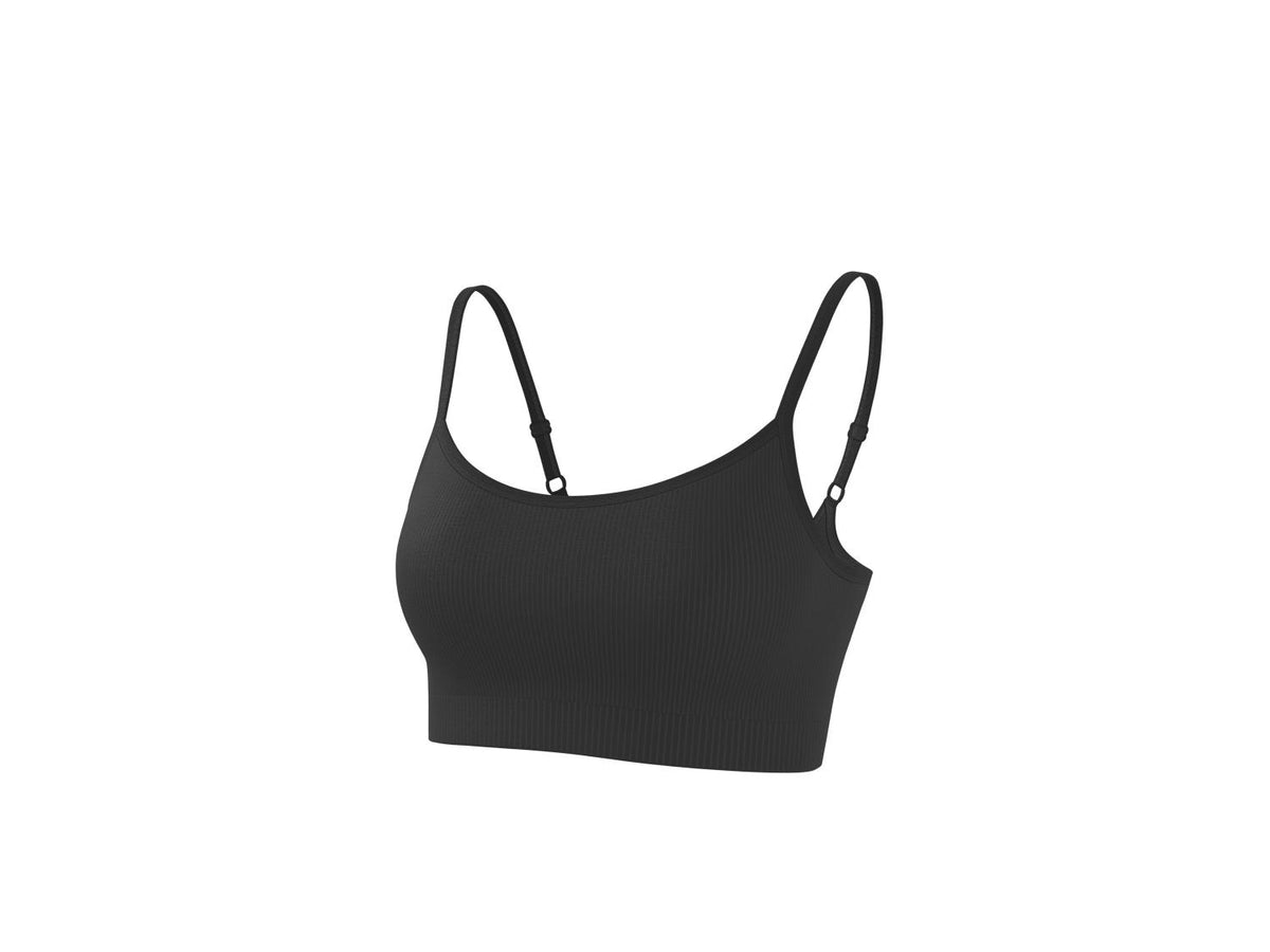 Lot de 2 brassières côtelées femme