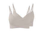 Lot de 2 brassières côtelées femme