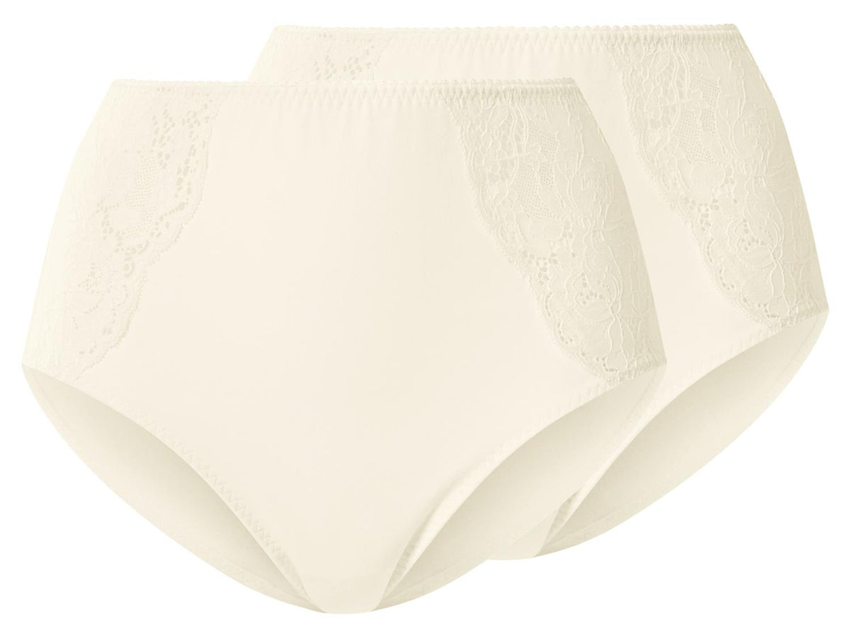 Lot de 2 culottes gainantes à dentelle femme