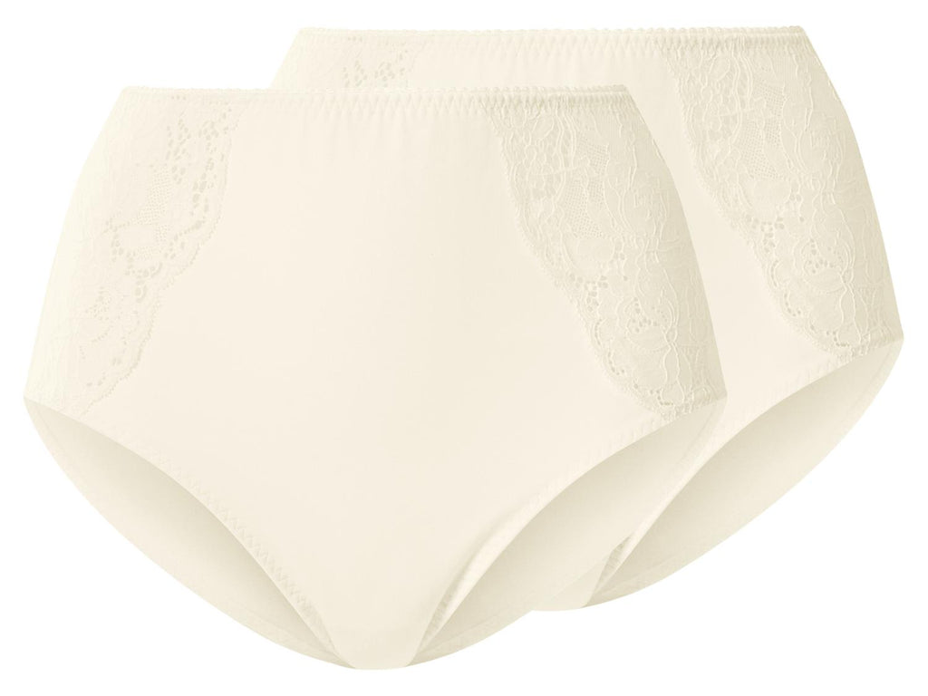 Lot de 2 culottes gainantes à dentelle femme