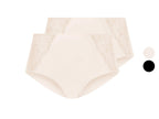 Lot de 2 culottes gainantes à dentelle femme
