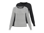 Lot de 2 t-shirts à manches longues femme