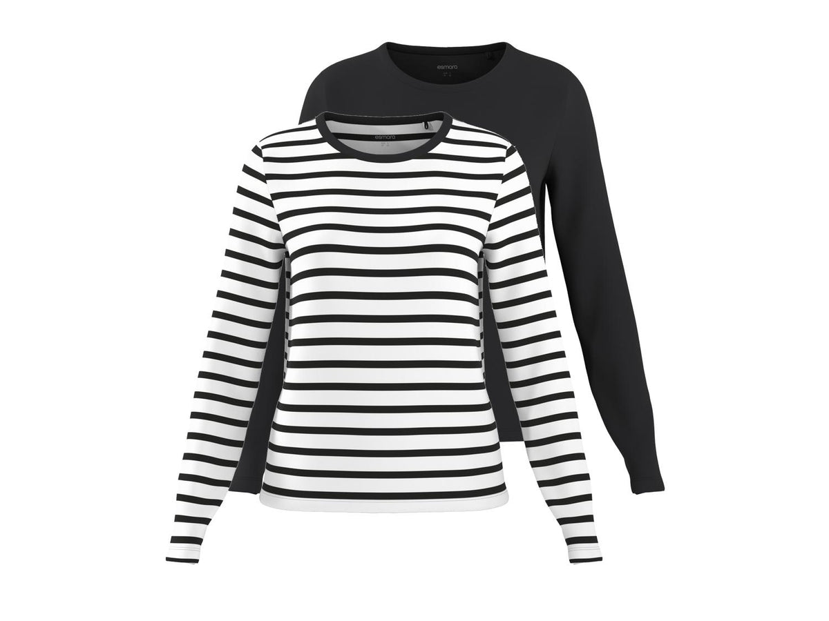 Lot de 2 t-shirts à manches longues femme
