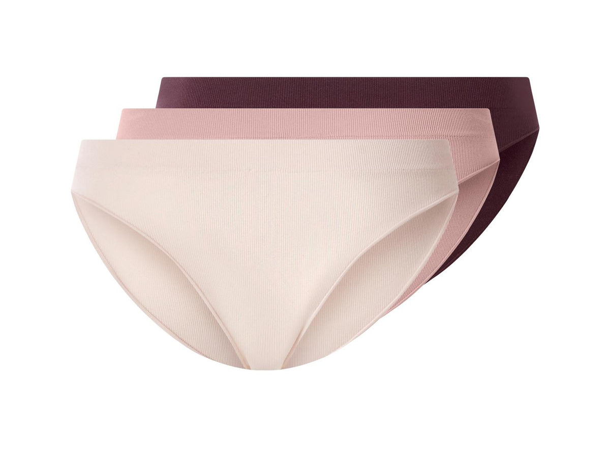Lot de 3 slips femme, sans coutures