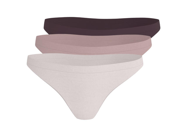 Lot de 3 tangas femme, sans coutures