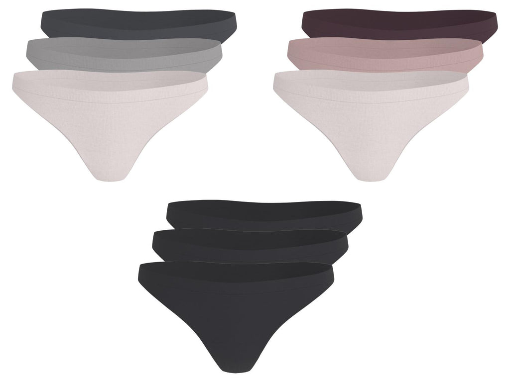Lot de 3 tangas femme, sans coutures