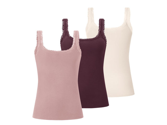 Lot de 3 tops côtelés femme