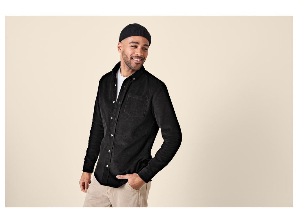 Chemise en velours côtelé homme