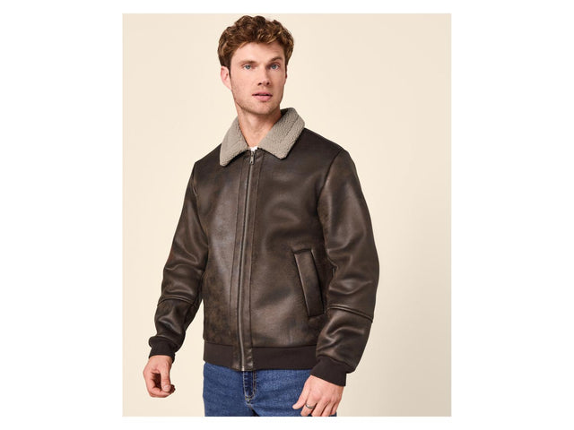 Veste style motard homme