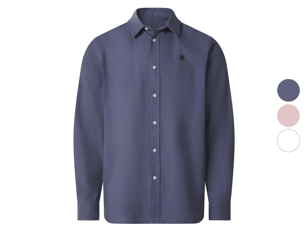x U.S. Grand Polo Chemise homme en lin