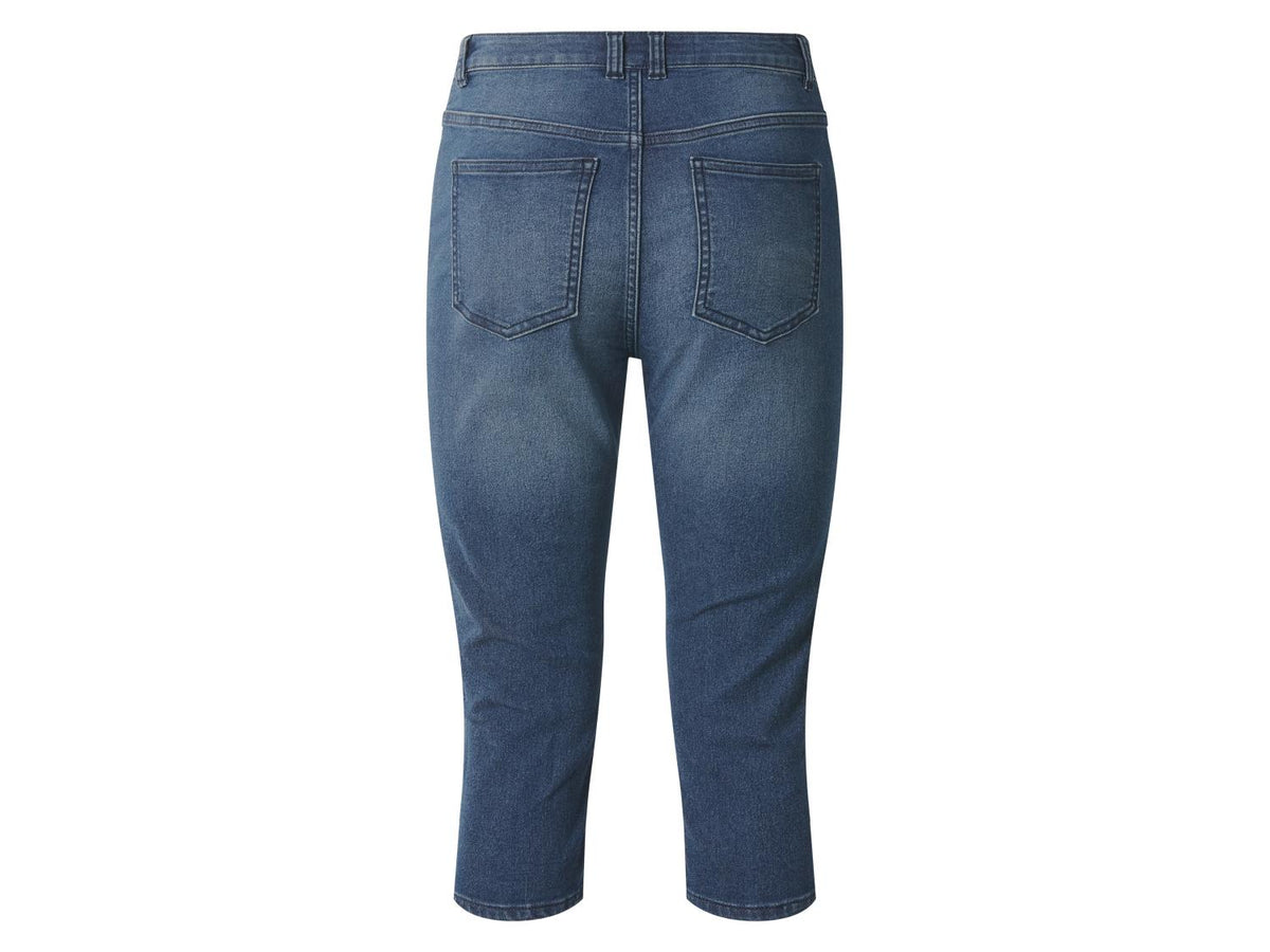 Pantacourt slim en jean femme