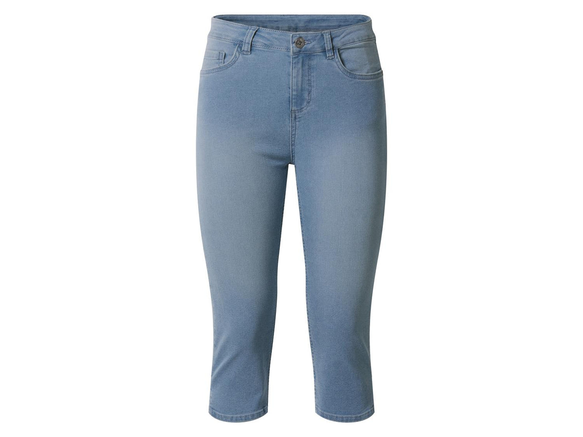 Pantacourt slim en jean femme