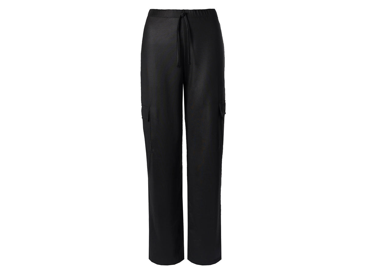 Pantalon cargo en satin femme