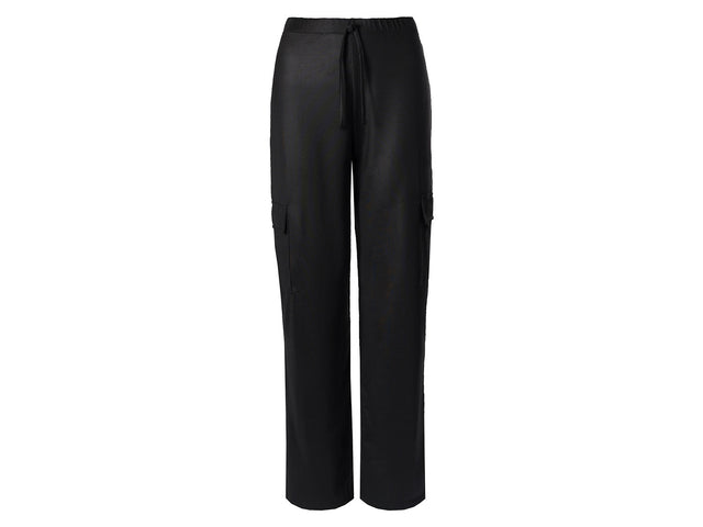 Pantalon cargo en satin femme
