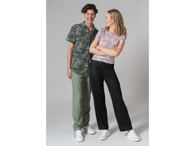 Pantalon cargo en satin femme