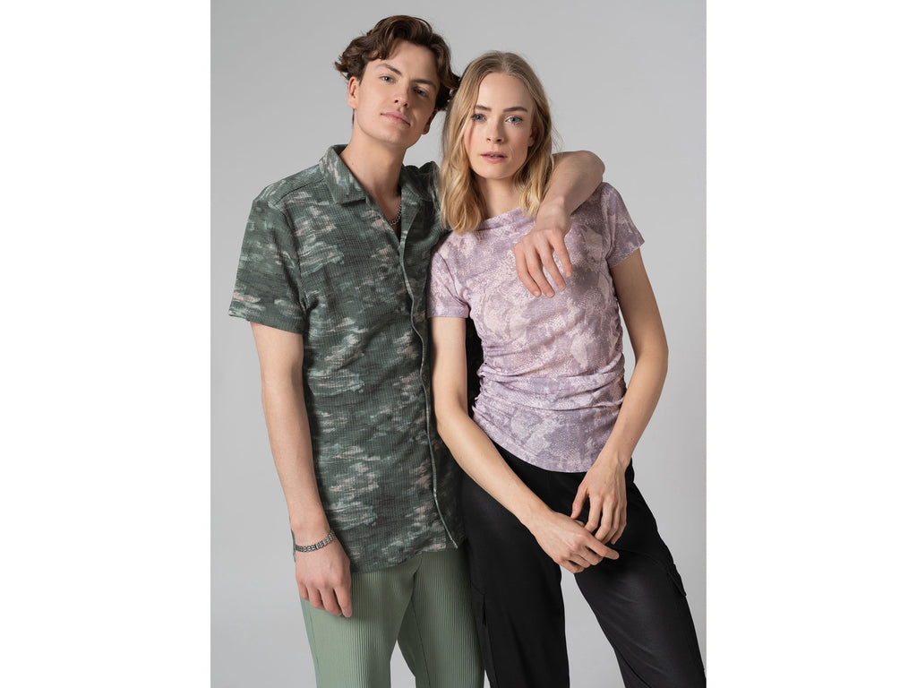 Pantalon cargo en satin femme