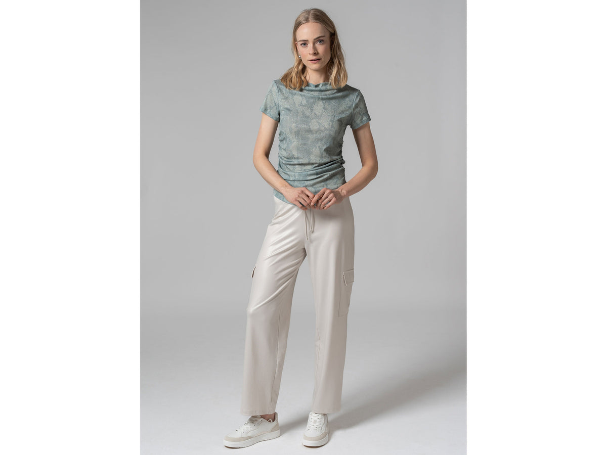 Pantalon cargo en satin femme