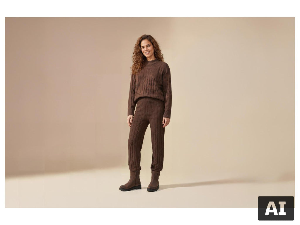 Pantalon en maille fine femme