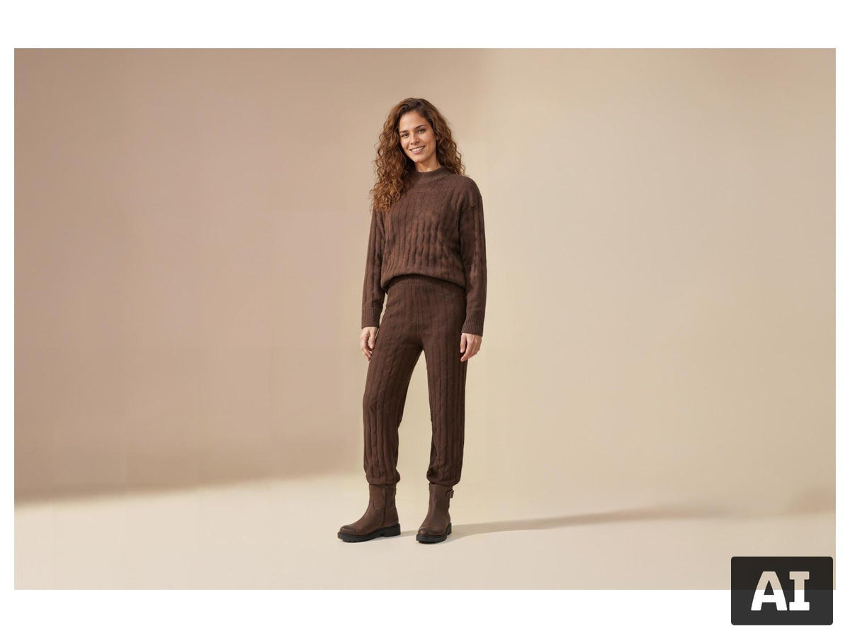 Pantalon en maille fine femme
