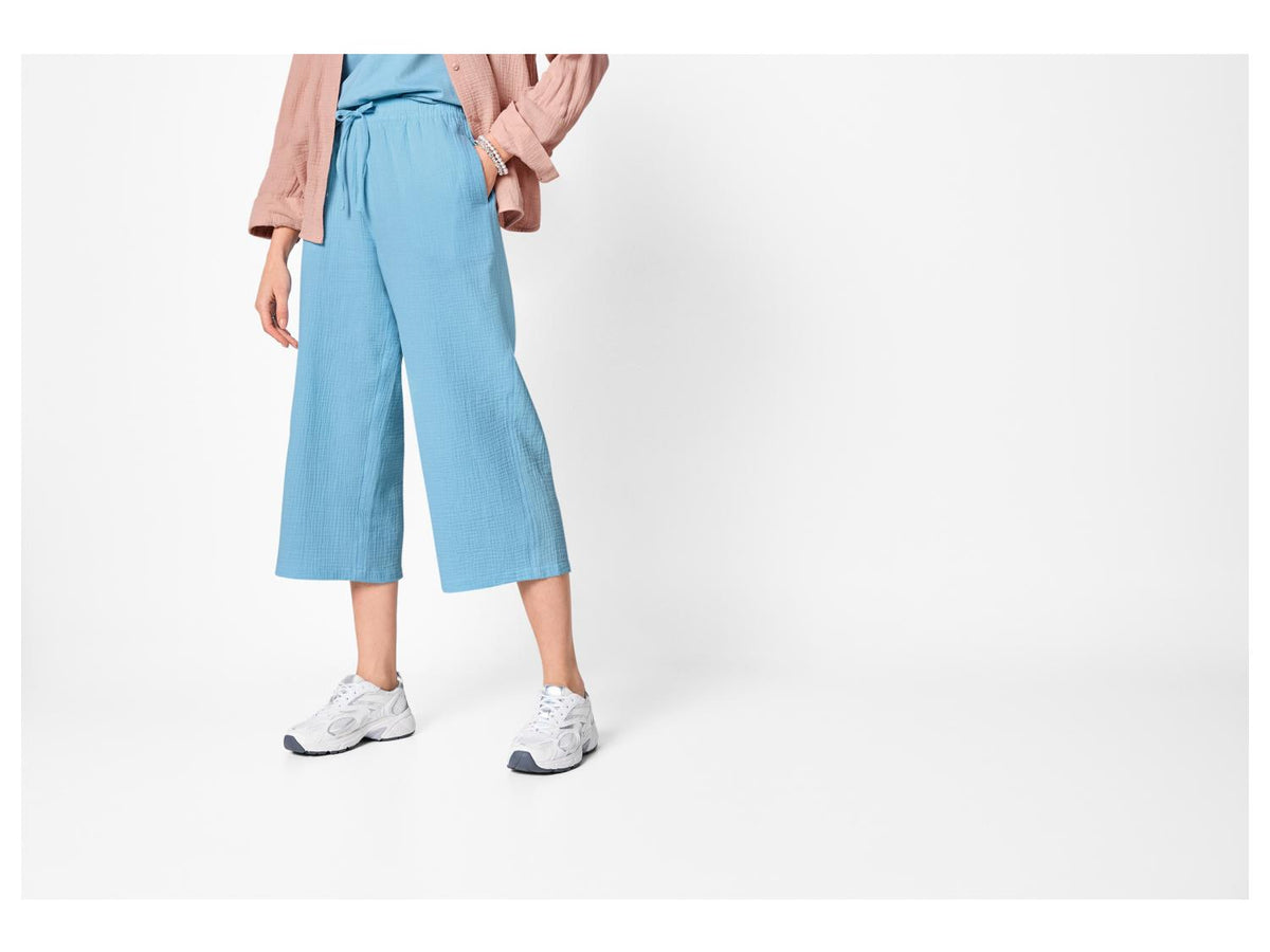 Pantalon en mousseline 7/8 femme