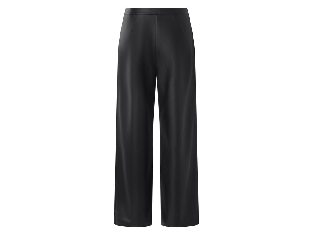 Pantalon en similicuir taille haute femme