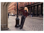 Pantalon en similicuir taille haute femme