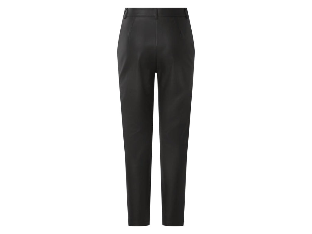 Pantalon en similicuir taille haute femme