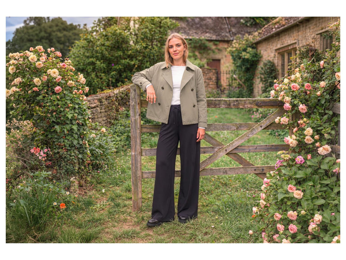 Pantalon large satiné femme