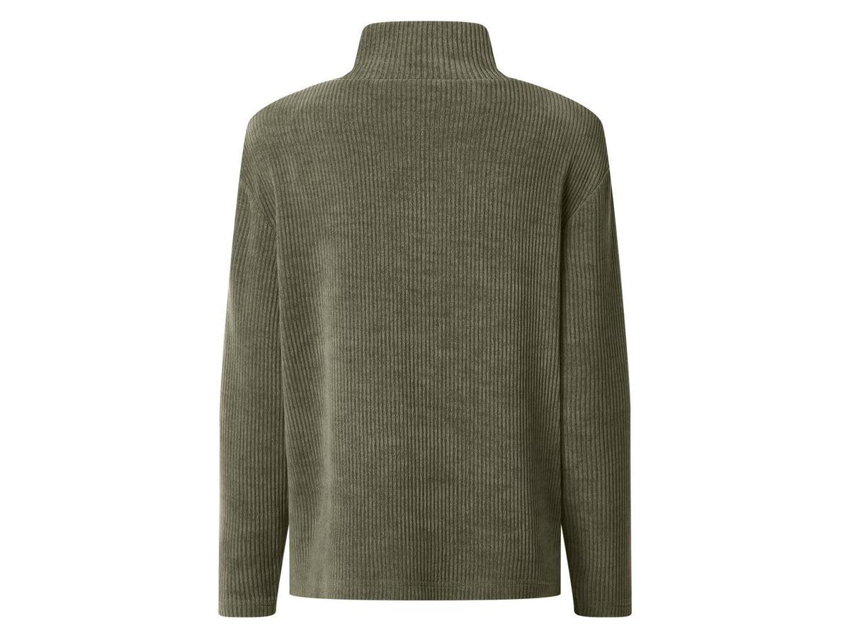 Pull-over femme aspect velours côtelé