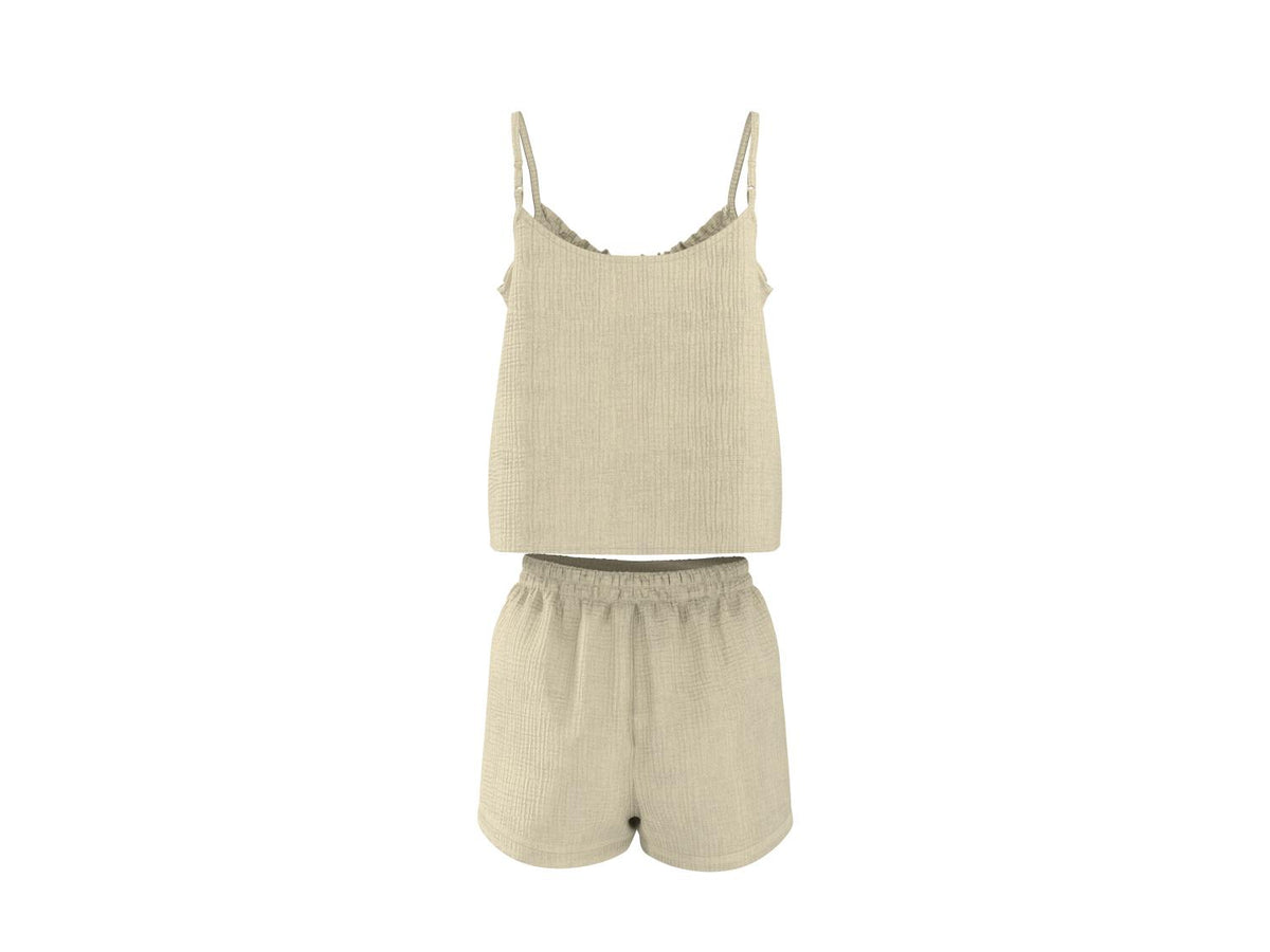 Pyjashort en mousseline pour femme