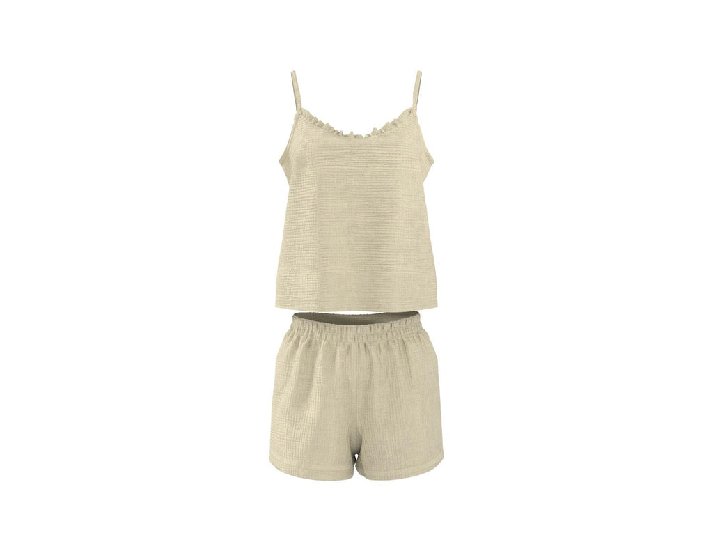 Pyjashort en mousseline pour femme