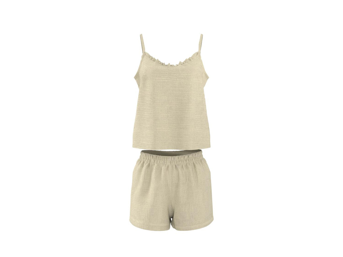 Pyjashort en mousseline pour femme